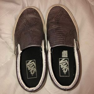 silver metallic vans